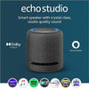 Amazon Echo Studio- Our best-sounding smart speaker ever - With Dolby Atmos, spatial audio processing technology, and Alexa (Black)