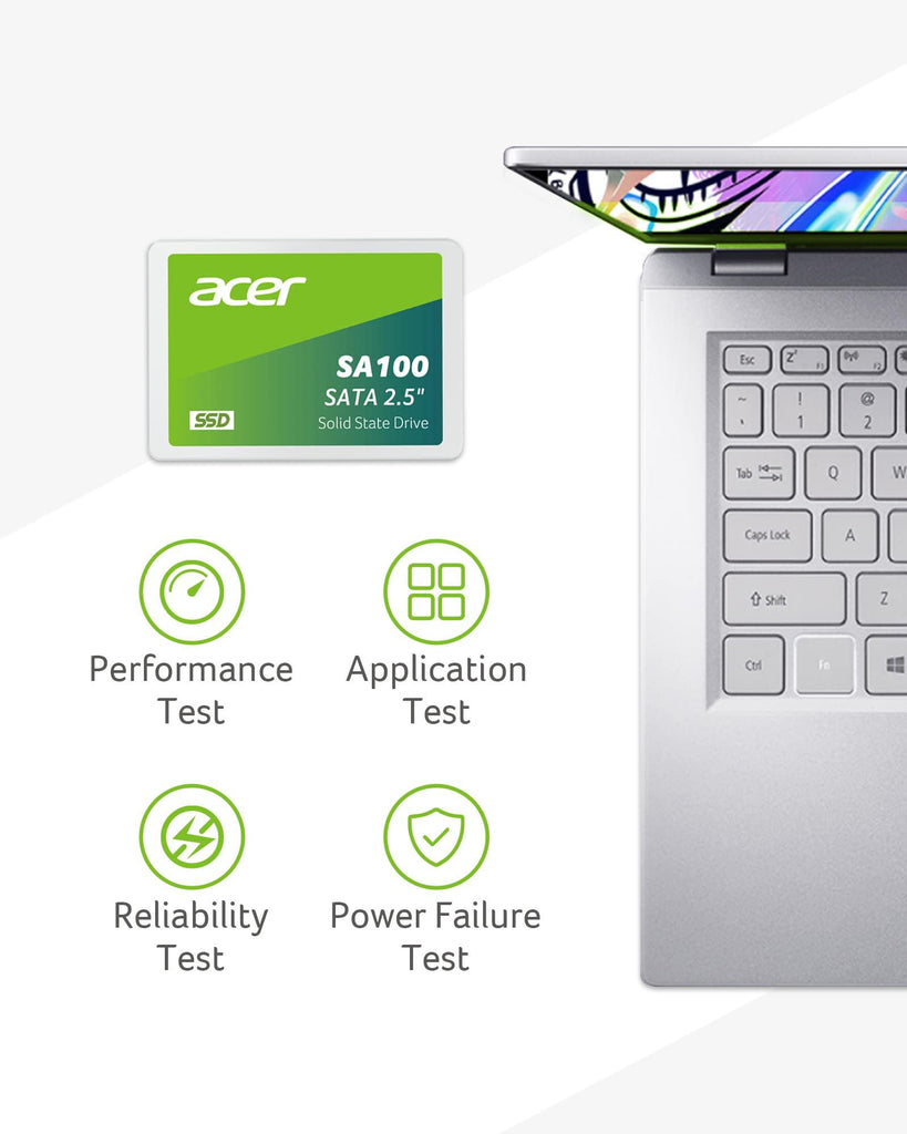 Acer SA100 240GB SATA III 2.5 Inch Internal SSD - 6 Gb/s, 3D NAND Solid State Hard Drive Up to 549 MB/s - BL.9BWWA.102