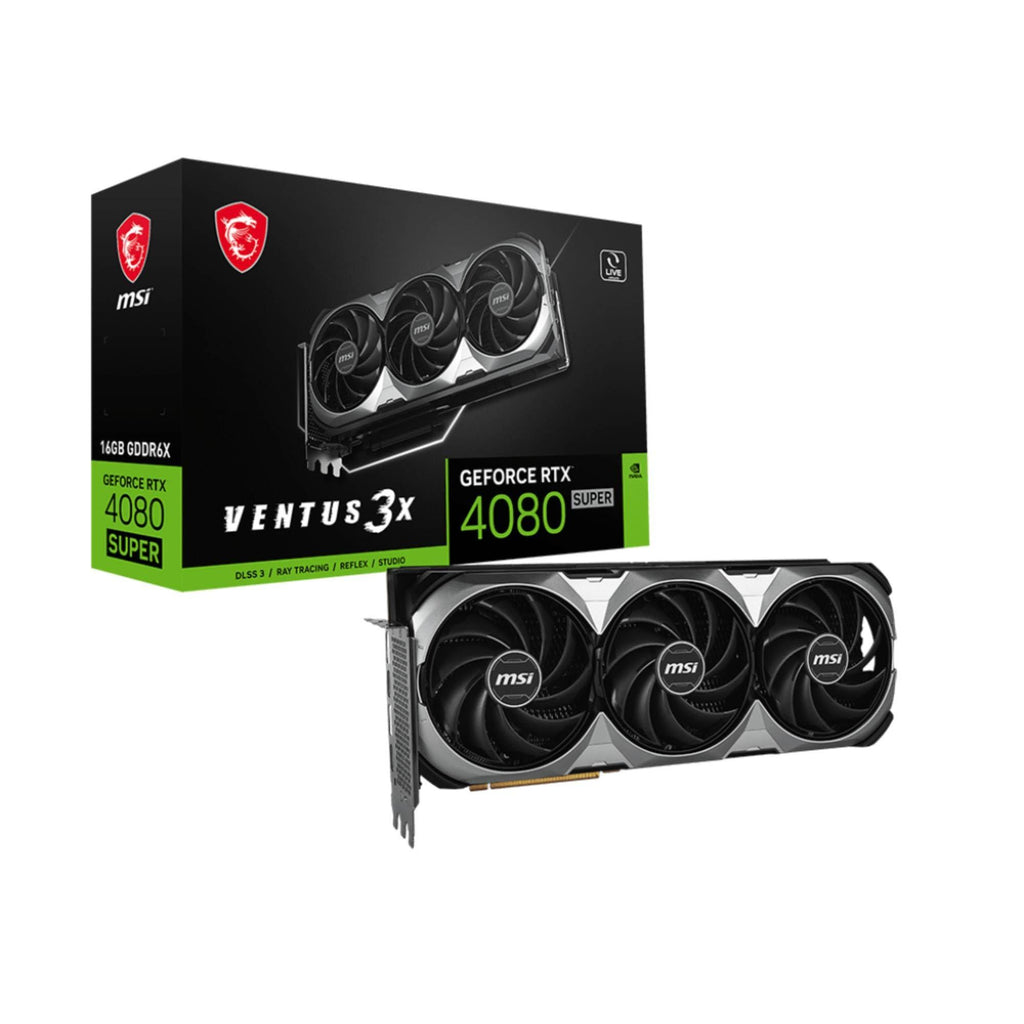 MSI GeForce RTX 4080 SUPER 16G VENTUS 3X OC Graphic Card - NVIDIA GeForce RTX 4080 SUPER GPU, 16GB GDDR6X 256-bit Memory, 23 Gbps, PCI Express 4 Interface, Upto 2580 MHz, TORX Fan 4.0