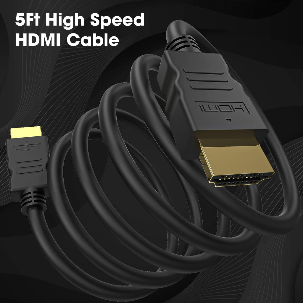 Sounce HDMI Cable 4K High-Speed HDMI Cord 18Gbps with Ethernet Support 4K 60Hz Compatible with UHD TV, Monitor, Computer, Xbox 360, PS5 PS4, Blu-ray, and More 1.5 Meter (5FT)