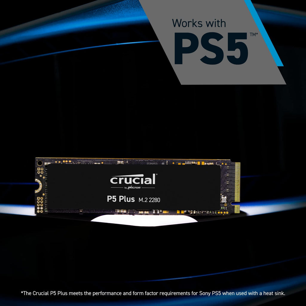 Crucial P5 Plus 2TB PCIe 4.0 3D NAND NVMe M.2 SSD, up to 6600MB/s - CT2000P5PSSD8