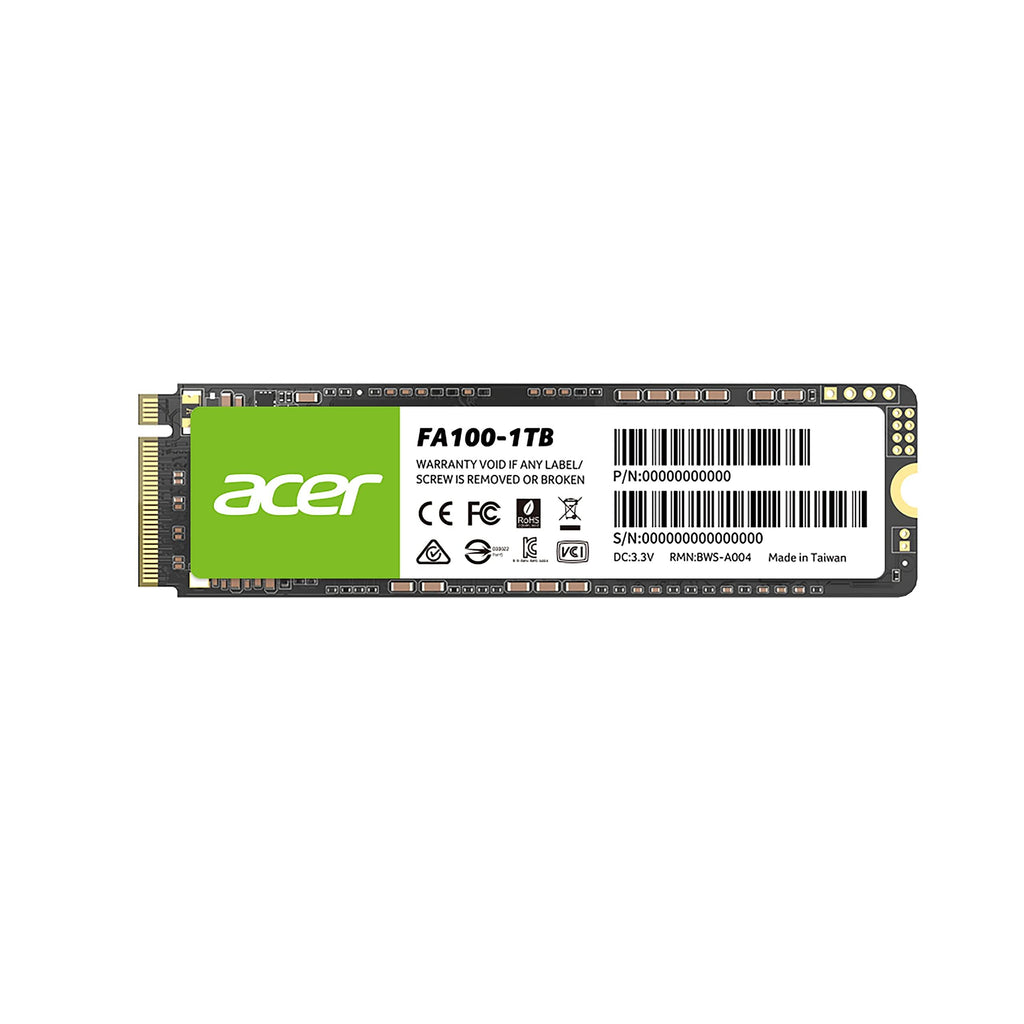 Acer FA100 1TB NVMe PCIe Gen3 x4 NVMe 3D NAND SSD M.2 Internal SSD-3300MB/s R, 2700MB/s W Speed