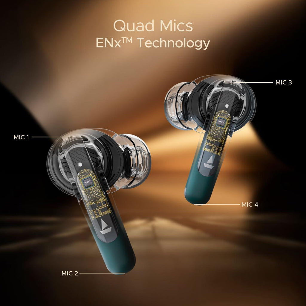 boAt Airdopes 141 ANC TWS in-Ear Earbuds w/ 32 dB ANC, 42 Hrs Playback, 50ms Low Latency Beast Mode, IWP Tech, Quad Mics with ENx, ASAP Charge & IPX5(Green)