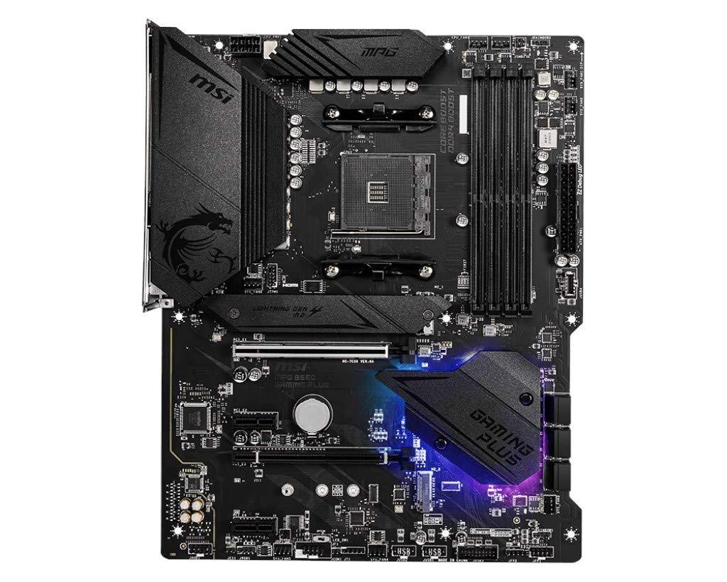 MSI MPG B550 Gaming Plus AMD Am4 Ddr4 M.2 USB 3.2 Gen 2 Hdmi ATX Motherboard AMD Ryzen 5000 Series Desktop Processors