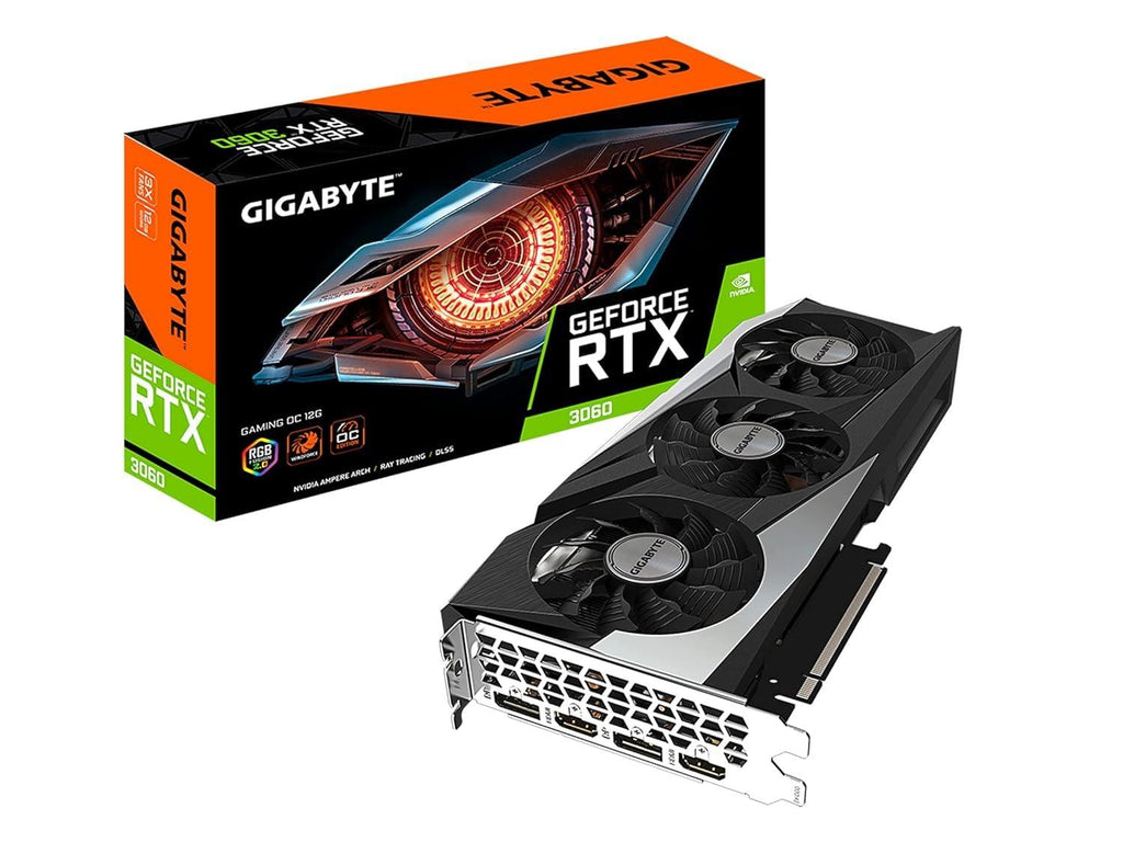 GIGABYTE pci_e_x16 GeForce RTX 3060 Gaming OC 12G (REV2.0) Graphics Card, 3X WINDFORCE Fans, 12GB 192-bit GDDR6, GV-N3060GAMING OC-12GD REV2.0 Video Card