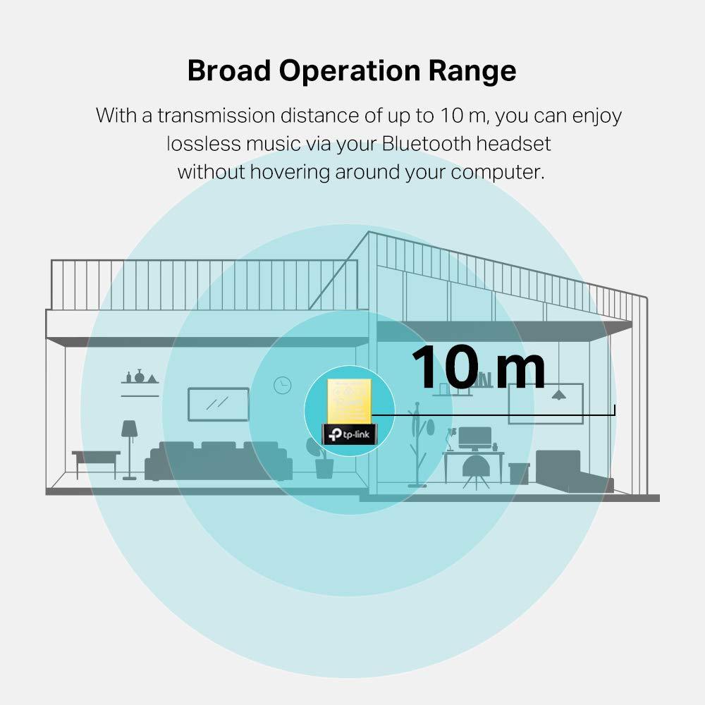 TP-Link USB Bluetooth Adapter for PC 4.0 Bluetooth Dongle Receiver Support Windows 11/10/8.1/8/7 for Desktop, Laptop, Mouse, Keyboard, Printers, Headsets, Speakers, PS4/ Xbox Controllers (UB400)