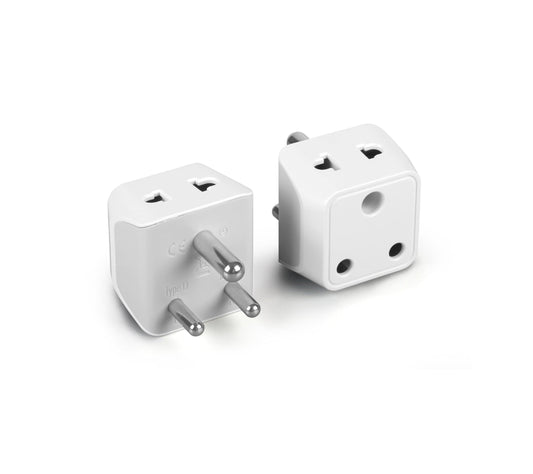 Ceptics Type D Multiple Plug Socket, 3 Pin Multi Plug Socket, 2 in 1 Plug Extension Socket - Dual Inputs for Computer, PC, Laptop, Phone - CE, RoHS, 2 Pack - Lifetime Limited Warranty