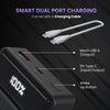 Portronics Luxcell B 20K Advanced 20000 mAh Power Bank with 22.5W Max Output, LED Indicator, 22.5w Mach USB-A Output, 20w Type C PD Output, Type C Input, Wake Up Button(Black)