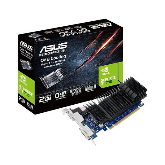 ASUS pci_e_x8 GeForce GT 730 2GB GDDR5 Low Profile Graphics Card for Silent HTPC Build (with I/O Port Brackets)