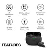 JBL Wave Beam in-Ear Wireless Earbuds (TWS) with Mic,App for Customized Extra Bass Eq,32 Hours Battery&Quick Charge,Ip54 Water&Dust Resistance,Ambient Aware&Talk-Thru,Google Fastpair (Black) - Triveni World