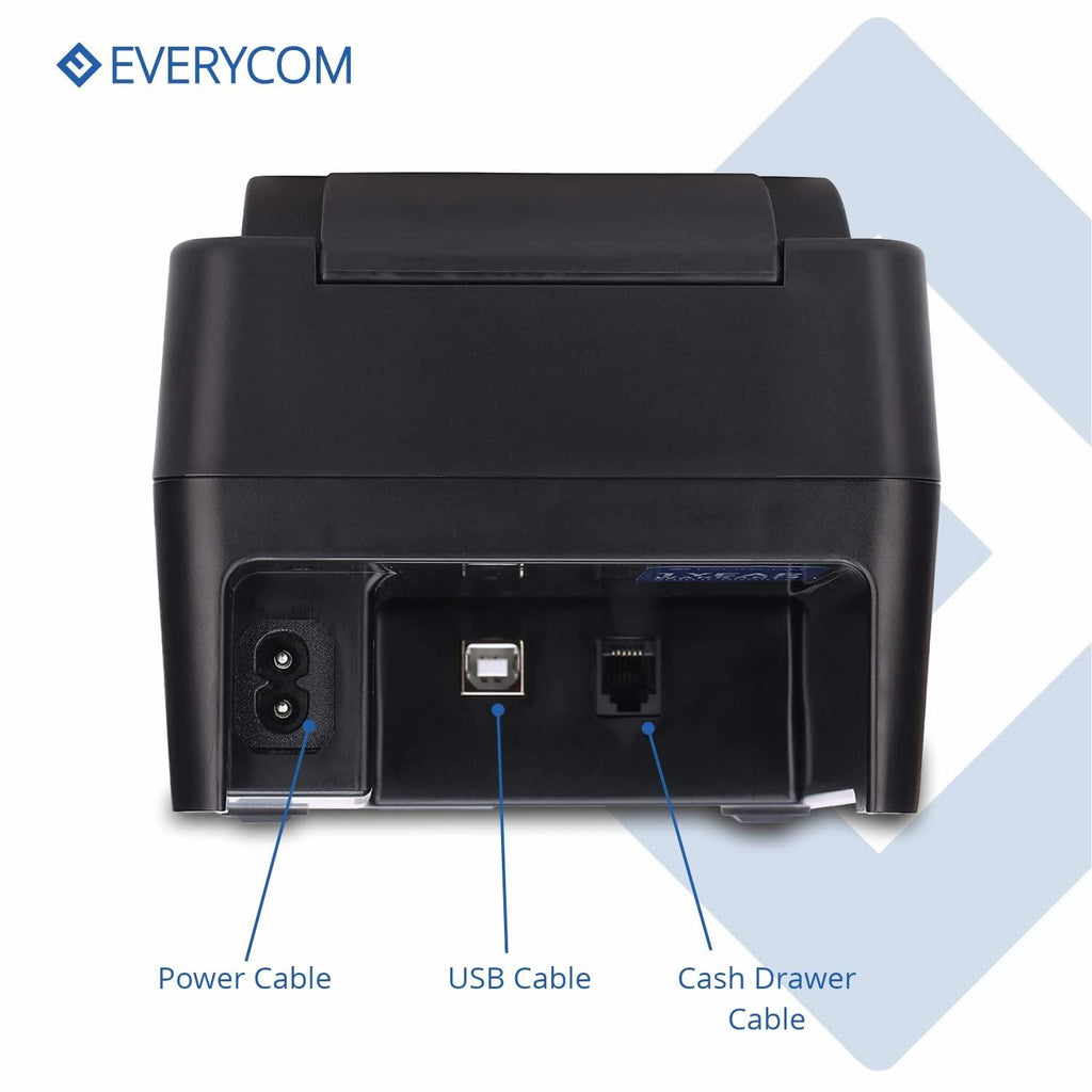 Everycom EC-58 58mm (2 Inches) Direct Thermal Printer- Monochrome Desktop (1 Year Warranty) (USB)