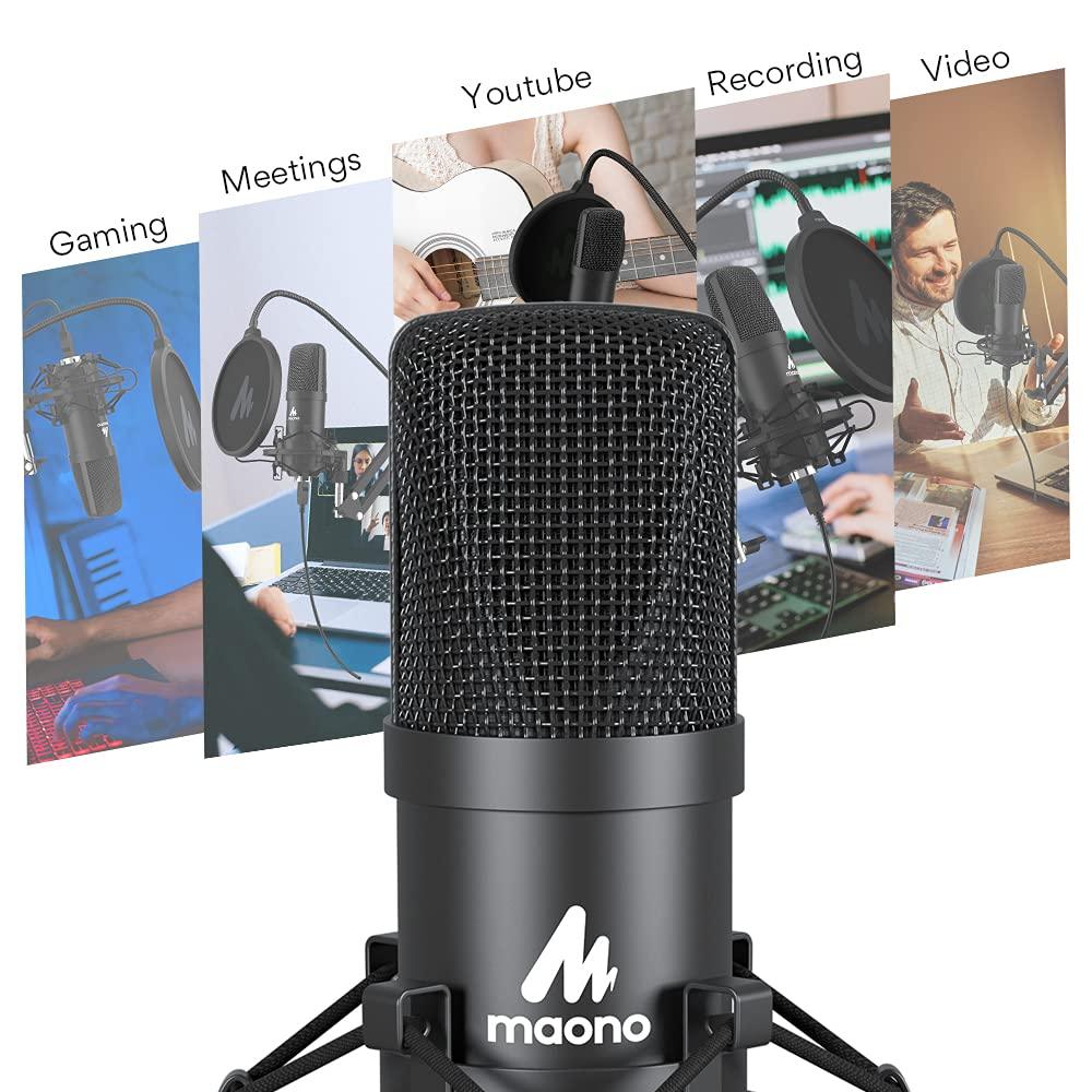 MAONO AU-A04 Condenser USB Microphone Kit (Black)