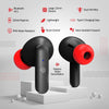 pTron Bassbuds Duo in-Ear Wireless Earbuds, Immersive Sound, 32Hrs Playtime, Clear Calls TWS Earbuds, Bluetooth V5.1 Headphone, Type-C Fast Charging, Voice Assist & IPX4 Water Resistant (Black & Red) - Triveni World