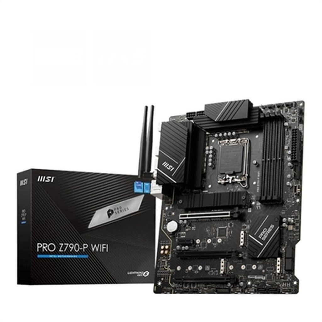 MSI PRO Z790-P WiFi Motherboard, ATX - Supports Intel 12th & 13th Gen Core Processors, LGA 1700-55A DrMOS, DDR5 Memory Boost 7000+MHz/OC, PCIe 5.0 & 4.0 x16, 4 x M.2 Gen4, Wi-Fi 6E, 2.5G LAN