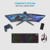 EvoFox Katana-X Mechanical Gaming Keyboard with Outemu Blue Switches | Vivid Rainbow Lighting with 13 Preset Effects | Dedicated Volume Controller | 25 Anti-Ghosting Keys | Windows Lock Key (Black)