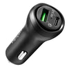 Spigen USB C Car Charger,45W Dual Port Car Charger Fast Charge(PD Charging 27W+Quick Charge 18W)Type C Car Adapter for iPhone 13 Pro Max 13 Mini 12 11 iPad Galaxy S21 Ultra S20 FE Note 20 Plus,Black