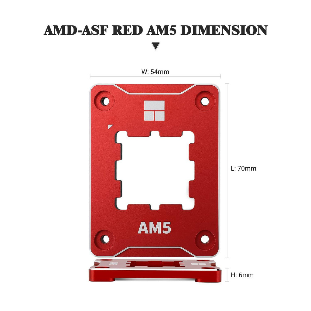 Thermalright ASF-RED AM5 CPU Holder, Corrective Anti-Bending Fixing Frame, AM5 Full-fit Fixed Non-Marking Mounter, AM5 Anti-Bending Contact Frame, CPU Cooler Standard.ââ‚¬¦