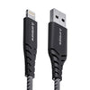 Ambrane USB to Lightning 3A Fast Charging Braided Cable Compatible for iPhone 14,13, 12,11, X, 8, 7, 6, 5, iPad, Macbook, iMac, AirPods, 480Mbps Data Sync, 1.5Meter Long (RCL -15, Black)