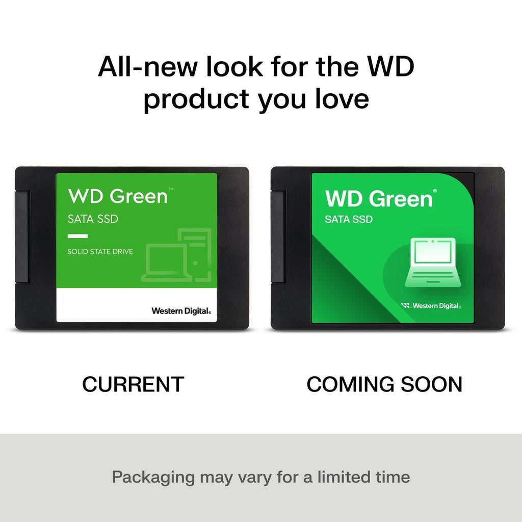 Western Digital WD Green SATA 480GB, Up to 545MB/s, 2.5 Inch/7 mm, 3Y Warranty, Internal Solid State Drive (SSD) (WDS480G3G0A)