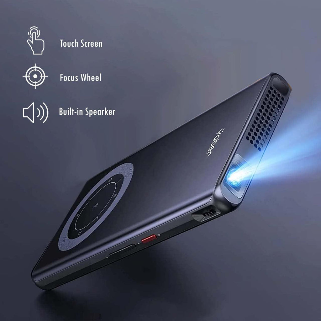 YABER Pico T1 Mini Pocket Projector with WiFi and Bluetooth, with Power Bank 0.52" Ultra-Thin, 1080P Support Built-in Speaker, Compatible w Phone/iPad/Laptop (Yaber PICO T1)