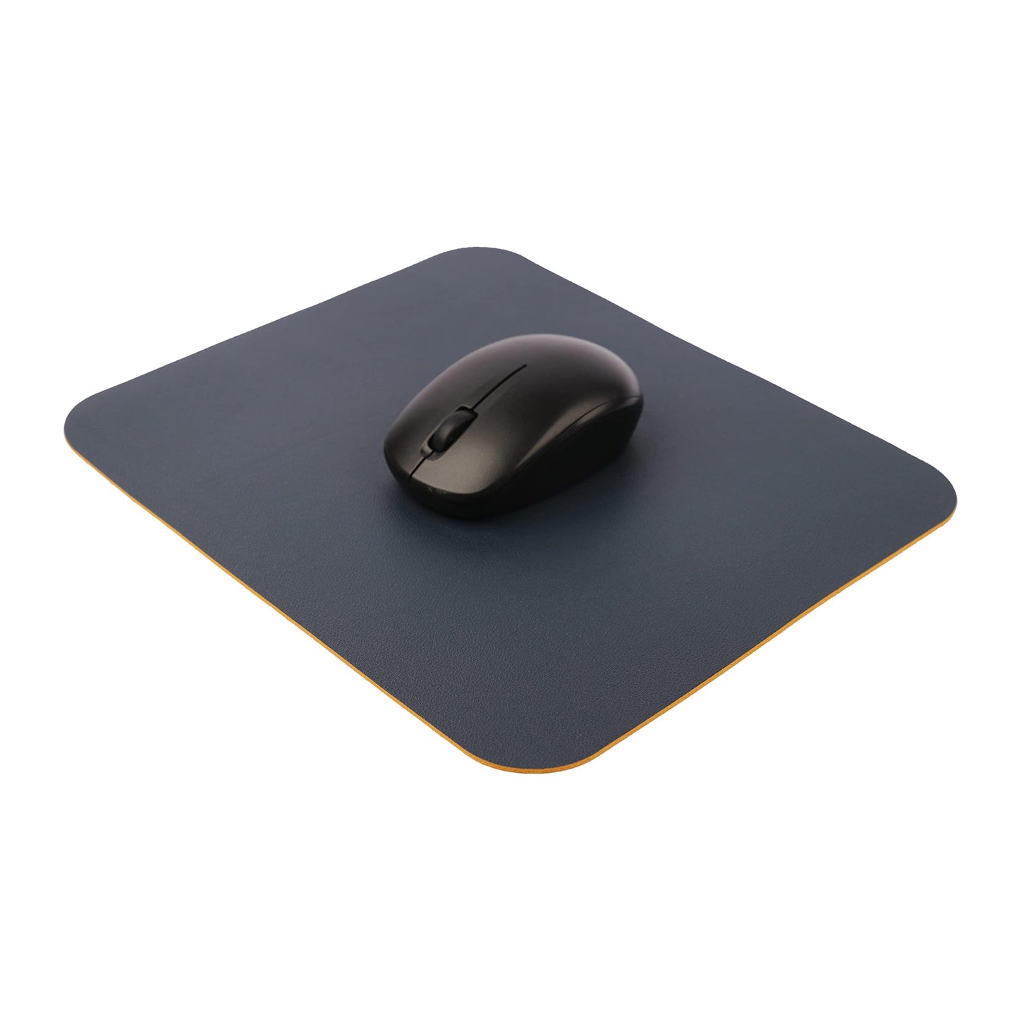 Dyazo Ergonomic PU Vegan Leather Mouse Pad, Non-Slip, Anti-Skid, Reversible use, Dual Color, Splash-Proof Suitable for Gaming, Computer, Laptop, Home & Office (-9.8 X 8.2 Inch Blue & Yellow)