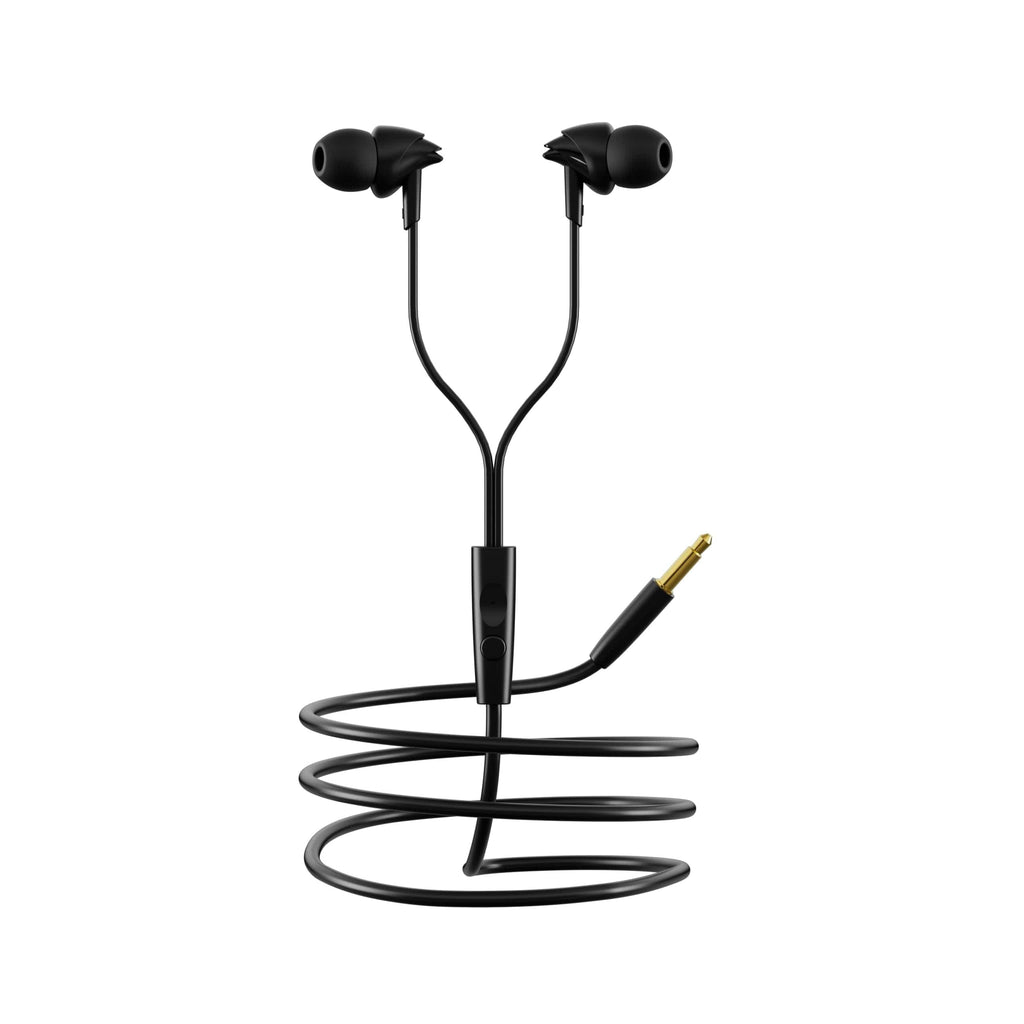 boAt BassHeads 100 in-Ear Wired Headphones with Mic (Black)