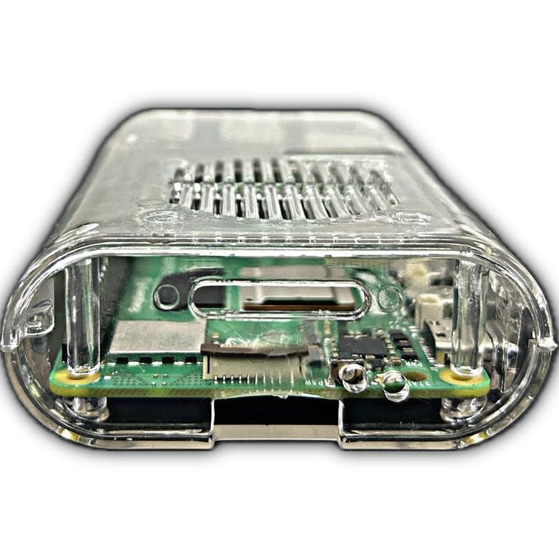 Rpi shop -Raspberry Pi 5 Transparent ABS Compact Case with Powerfull Fan & Heatshink for Better Cooling, Clear case for PI 5