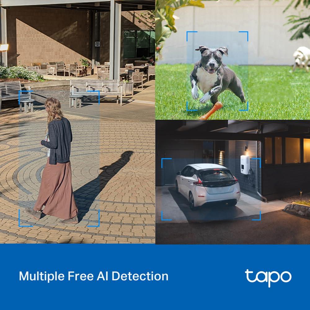 Tapo TP-Link C520WS 2K QHD 4MP Outdoor Pan/Tilt Security Smart Wi-Fi Camera,IP66 Weatherproof, AI Detection,360° Visual Coverage,Starlight Colour Night Vision, Works with Alexa&Google Home