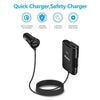 Dyazo QC 12V Fast Car Charger Back Seat Charging 4 USB Ports Compatible for Qualcomm 3.0, Samsung Galaxy, Note, iPhone, Nexus, Vivo, Oppo,Pixel, Mi & Other Mobile Phones with Free Type C Cable - Black