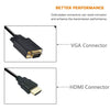 HDMI to VGA, PeoTRIOL Active HDMI Male to VGA Male M/M Video Converter Adapter Cable Cord Support Full 1080P from HDMI Port PC Laptop HDTV to D-SUB HD 15 Pin VGA Monitors Projector-6ft/1.8M