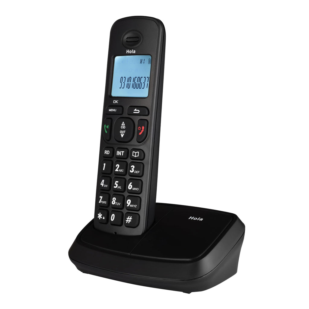 Hola ! Tc 700 Cordless 2.4Ghz Landline Phone with Caller Id Display, Stores 50 Contacts, Upto 8Hrs of Talk Time, Solid Build Quality, Alarm Function, Auto Answer, Mute & Flash Function