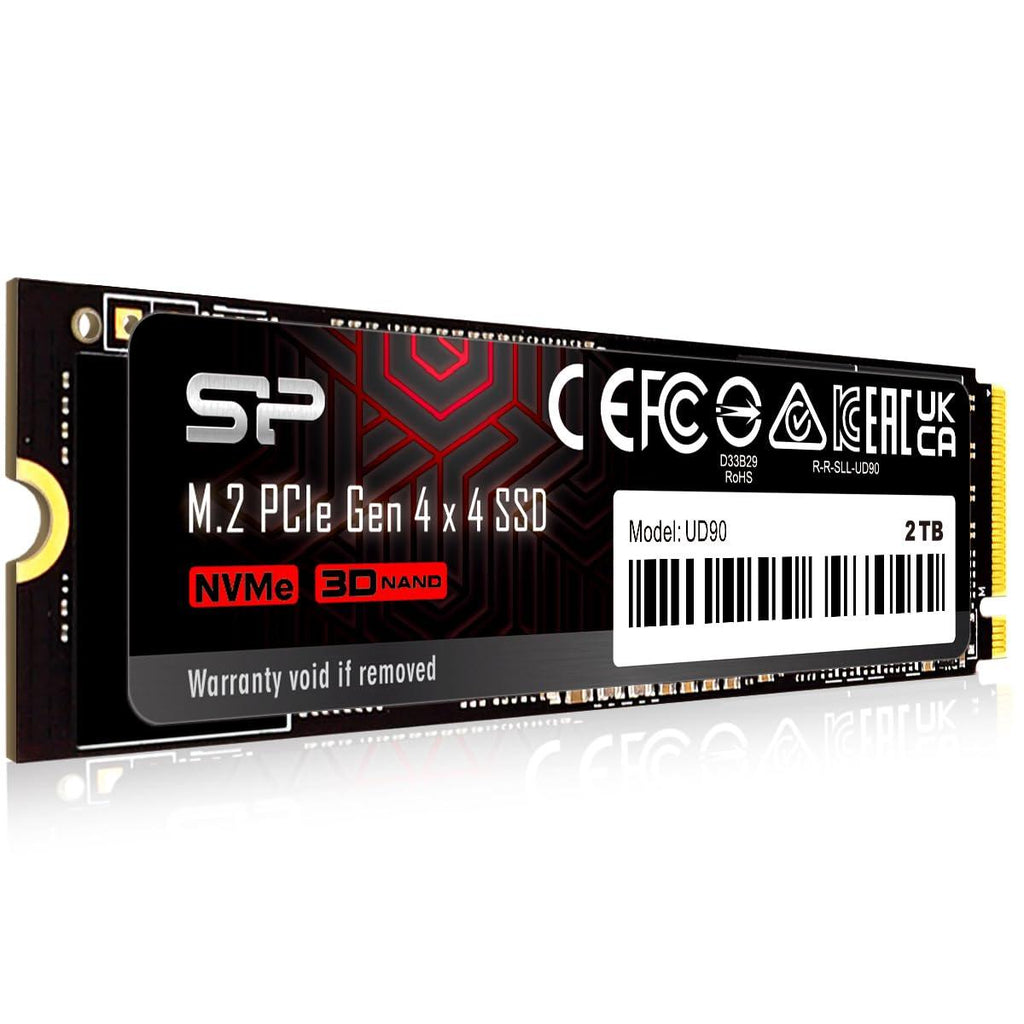 SP Silicon Power Ud90 2Tb Nvme Pcie 4.0 Ssd, Up to 5000Mb/S, 3D Nand, M.2 2280 Pcie Gen4X4 Internal Solid State Drive for Desktop Laptop Pc Computerlaptop Computer