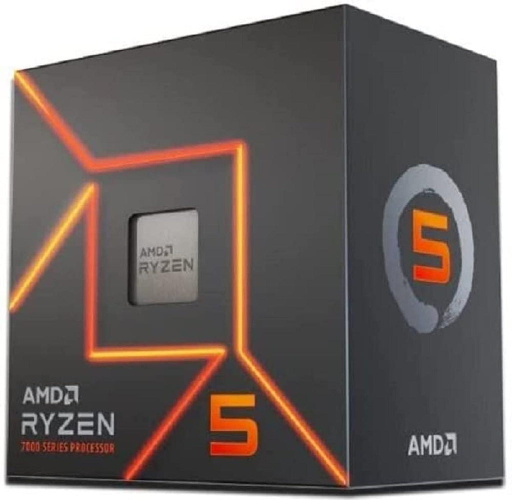 AMD 7000 Series Ryzen 5 7600 Desktop Processor 6 cores 12 Threads 38 MB Cache 3.8 GHz Upto 5.1 GHz AM5 Socket (100-100001015BOX) Socket AM5