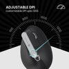 Portronics Toad Ergo Vertical Advanced Wireless Ergonomic Mouse 2.4Ghz, 6D Button, Wrist Support, Adjustable DPI upto 1200, Supports Hand Posture(Black)