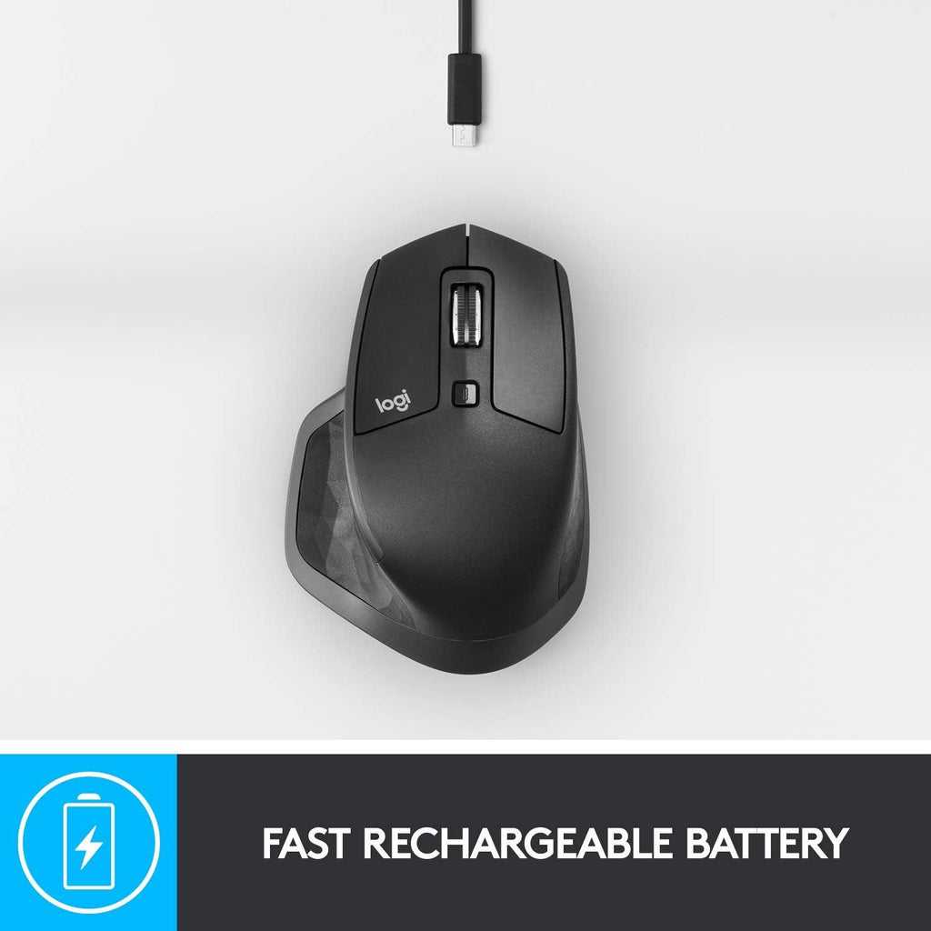 (Refurbished) Logitech MX Master 2S Wireless Mouse with Flow Cross-Computer Control and File Sharing for