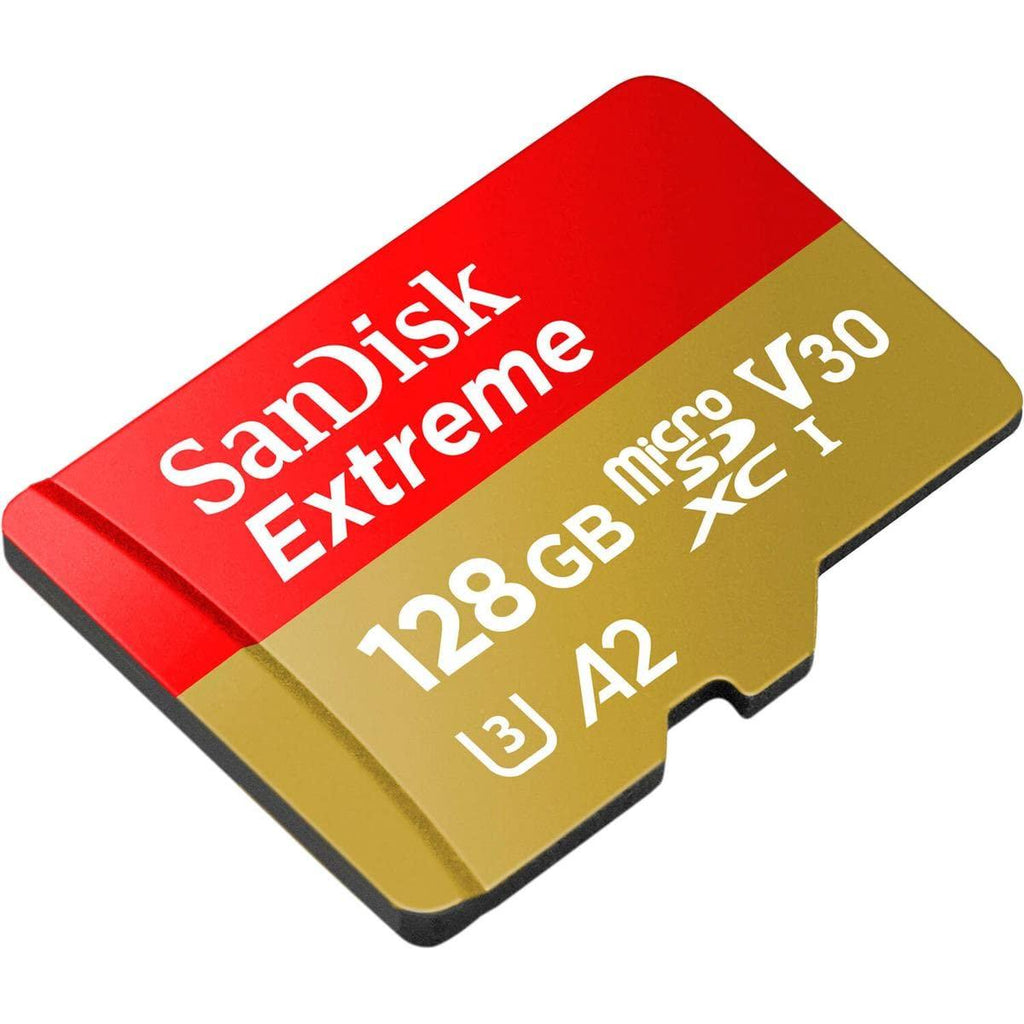 SanDisk Extreme microSD UHS I 128GB Card for Gaming, A2 Certification for Faster Game Loads, 190MB/s Read, 90MB/s Write