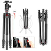 Adofys Professional Aluminium Alloy 67 inches/170 Centimeters Camera Travel Tripod Monopod with 360 Degree Ball Head,1/4 inch Quick Shoe Plate and Bag for DSLR Camera up to 12 kilograms