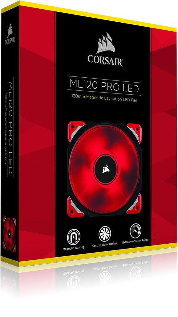 Corsair ML120 PRO LED, Red, 120mm Premium Magnetic Levitation Fan