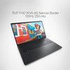 Dell 15 Thin & Light Laptop, AMD Ryzen R5-7520U Processor/ 8GB LPDDR5/ 512GB/ 15.6" (39.62cm) FHD 120Hz 250 nits Display/Windows 11 + MSO'21/15 Month McAfee Antivirus/Black Color/ 1.63kg