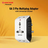 Anchor by Panasonic 6A 3 Pin Multiplug Travel Adapter with Universal Socket | 3 Pin Multi Plug Universal Socket (White)