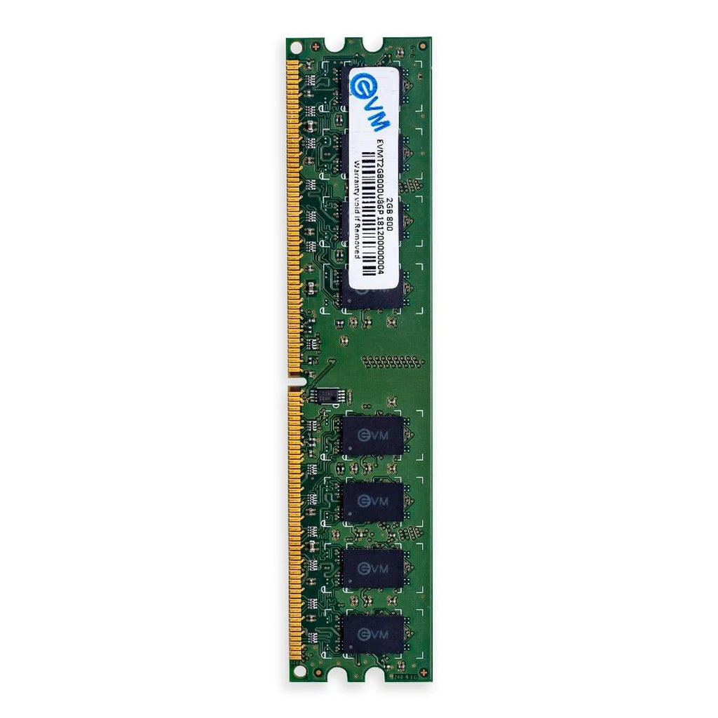 EVM 2GB DDR2 Desktop RAM Long 800MHz DIMM Memory - Experience Faster and Reliable Computing with 10 Year Warranty (EVMT2G8000U86P)