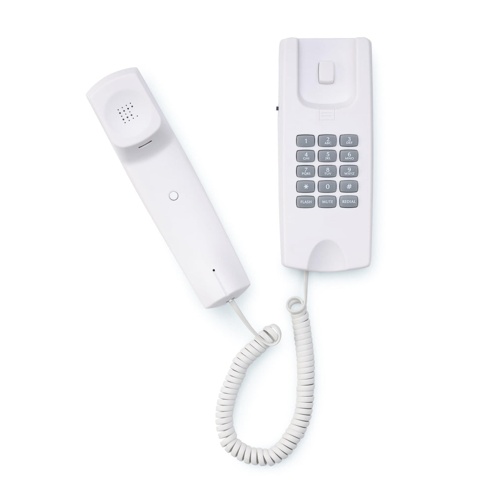 Hola! TF 510 Corded Landline Phone, Wall/Desk Mountable, Clear Call Quality, Compact Design, Redial/Mute/Hold Function (Made in India) (White)