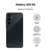 Samsung Galaxy A55 5G (Awesome Navy, 12GB RAM, 256GB Storage) | Metal Frame | 50 MP Main Camera (OIS) | Nightography | IP67 | Corning Gorilla Glass Victus+ | sAMOLED with Vision Booster