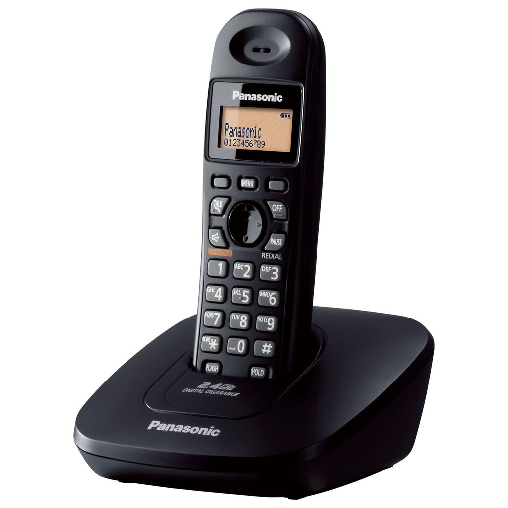 Panasonic Single Line Digital Cordless Telephone, Black