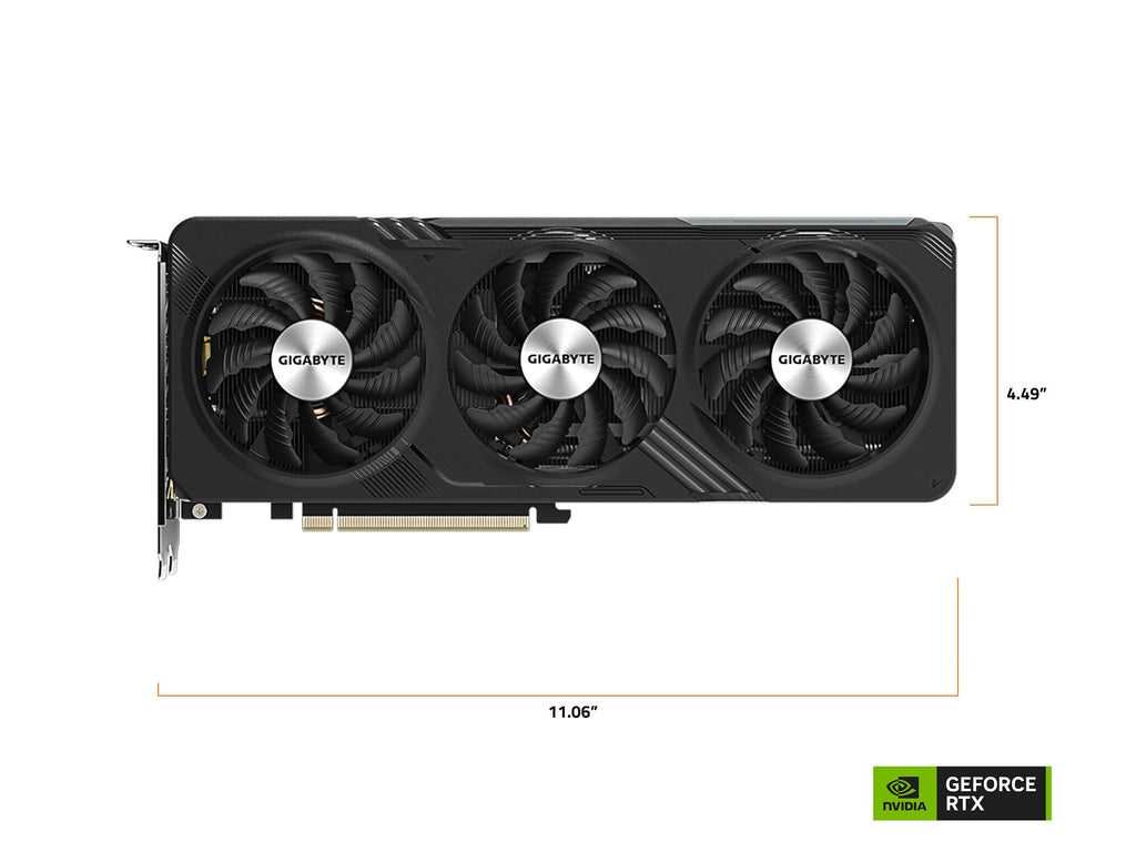 Gigabyte Ge Force RTX 4060 Gaming OC 8G Graphics Card, PCI_E 3X Wind Force Fans, 8GB 128-Bit GDDR6, GV-N4060GAMING OC-8GD Video Card