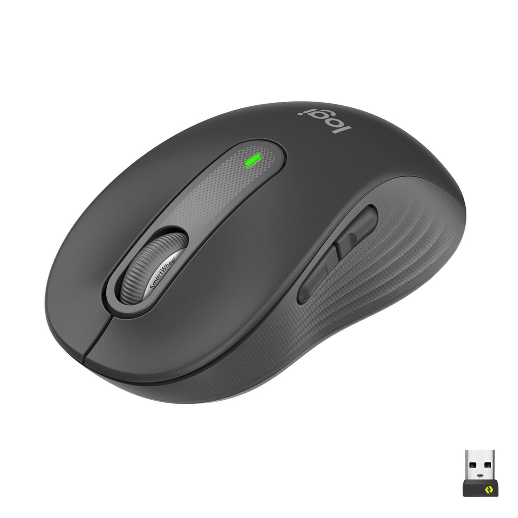 Logitech Signature M650 Wireless Mouse - for Small to Medium Sized Hands, 2-Year Battery, Silent Clicks, Customisable Side Buttons, Bluetooth, for PC/Mac/Multi-Device/Chromebook -Graphite