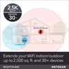 NETGEAR Nighthawk WiFi 6 Mesh Range Extender EAX80 - Add up to 2,500 sq. ft. and 30+ devices with AX6000 Dual-Band Wireless Signal Booster & Repeater (up to 6Gbps speed), plus Smart Roaming Extender