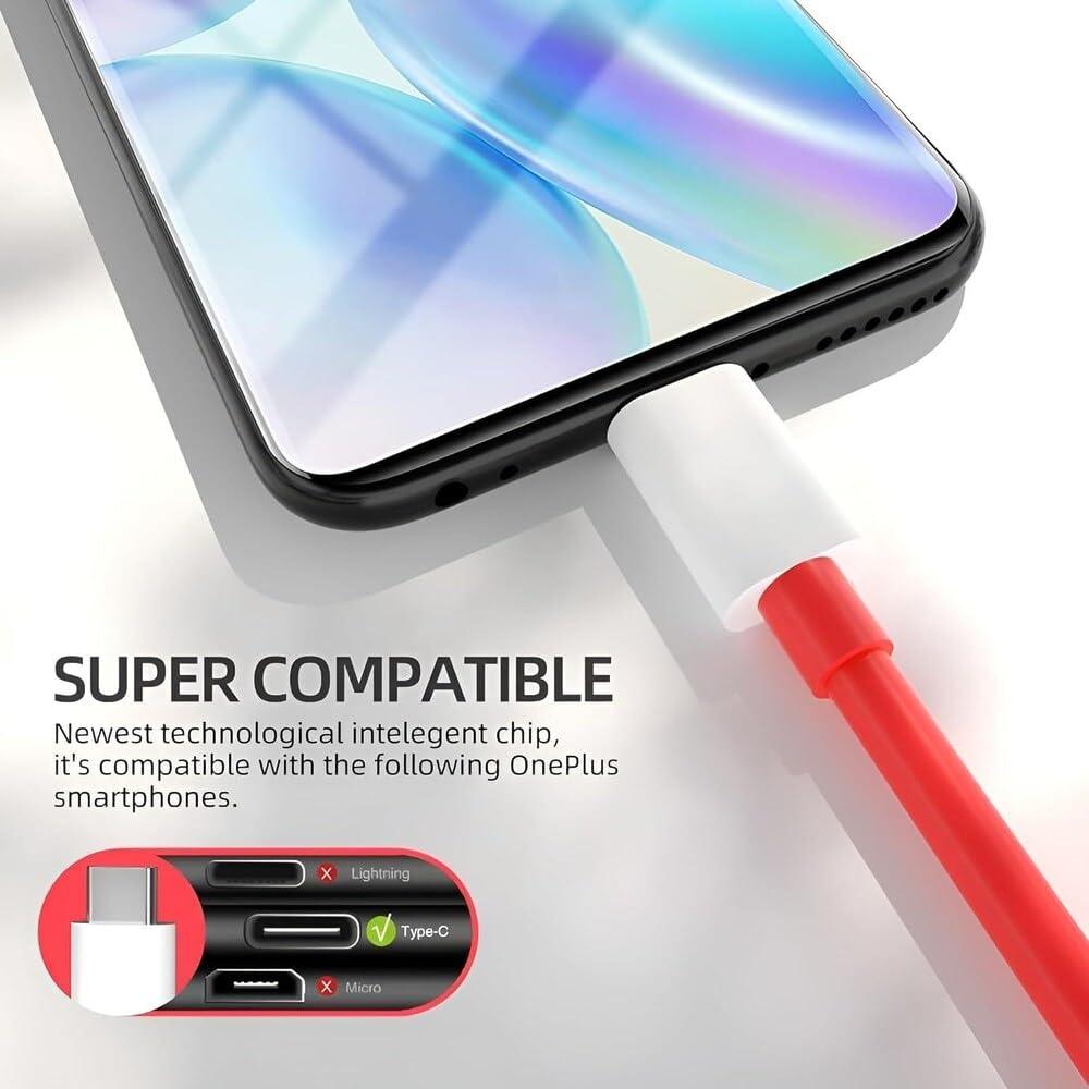 Oneplus Supervooc 100W Power Adapter-Ultra Fast Charger for Oneplus, Fast Charger with USB to C Dash SUPERVOOC Cable for Oneplus 12/12r/11/11R/10/10R/9/9R/Nord 4/ Ce4 / Ce3/ Ce4 Lite and Other Devices