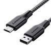 Ambrane Unbreakable 60W / 3A Fast Charging 1.5m Braided Micro USB Cable for Smartphones, Tablets, Laptops & other Micro USB devices, 480Mbps Data Sync, Quick Charge 3.0 (RCM15, Black)