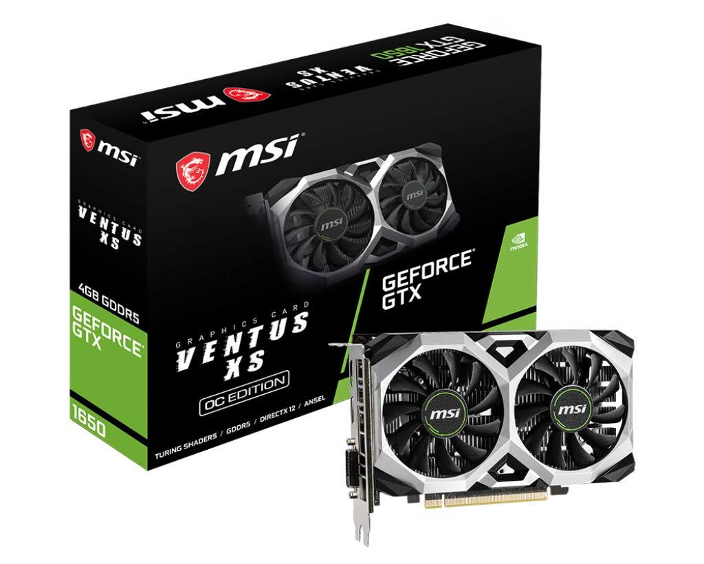 MSI GeForce 4 GB pci_e_x16 GTX 1650 Ventus XS 4G OC GDDR5 Gaming Graphic Card